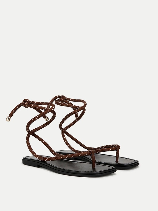Veronica Beard Shoes - Veronica Beard Carmina Wrap Sandal / Core: Cedar/Coconut / Size 37